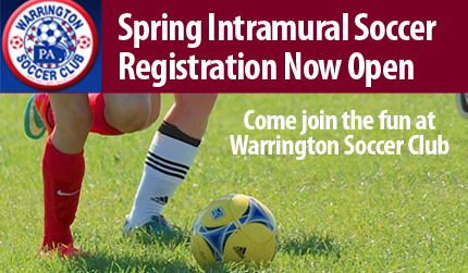 Warrington Soccer Club Fall Intramural Registration Now Open